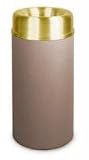 Crowne Collection 15 gallon Steel/Brass Open Top Textured Brown/Brass Waste Receptacle AOT15SBBR
