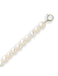 Sterling Silver 4.5-5.5mm Freshwater Cultured Pearl Bracelet & Necklace Set - 16 Inch