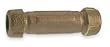 Industrial Grade 1RLW9 Compression Coupling, Brass, 1/2 In