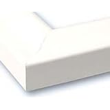 Colori White Flat Solid Wood Frame - 1.25 Wide - Photo / Picture / Poster Frame - 12 Sizes Available