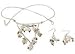 Necklace Earing Pair Sterling Silver Garnet Jewelry