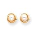 14k Medium Cultured Pearl Love Knot Earrings