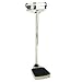 Medline MPHS07SP1W White Physician Beam Scale with Wheels, 400 lb. Weight Limit (MIIM...
