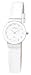 Skagen #358XSSLWW Women's Super Slim White Leather Strap Watch