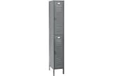 Penco Locker Double Tier 12x12x36 2 Doors Ready To Assemble Gray