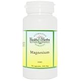 Magnesium 200 mg - Functions of this mineral include the growth of bones, essential for the functioning of the nerves and muscles, 90 capsules., (Health Herb)