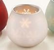 Snowflake Flickering Votive Lantern - White (Battery Operated Tealight Included)