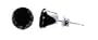 3 MM Round Black Cubic Zirconia .925 Sterling Silver Post Friction Back Stud Earrings
