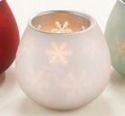 Snowflake Flickering Votive Lantern - White (Battery Operated Tealight Included)