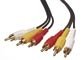 Belkin Gold Series Audio Cable, Triple Phono to RCA Cable (Red/White/Yellow) 1.5m
