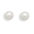 Grade AAA 6-6.5mm Cultured Akoya Pearl Earrings with White Gold Posts and Earring Backs