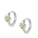 Cheap Girls Jewelry Kids Silver Heart November Birthstone Huggie Hoop Earrings For Girls For Sale