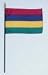 Mauritius Flag Rayon On Staff 4 in. x 6 in.