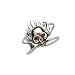 Toe Ring - Sterling Silver Antiqued Swarovski Crystal Skull Toe Ring