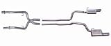 American Muscle Car Dual Exhaust Kit Exit Is Straight Out The Back Incl. Muffler/Crossover X Pipe/Pipes/4 in. Intercooled Polished Stainless Tips/Hangers/Clamps Aluminized