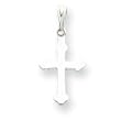 Sterling Silver Budded Cross with 20 Inch Sterling Silver Chain