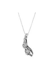 Sterling Silver Three Dimensional Swimming Goggles Necklace
