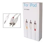 5Ft Audio / Video AV Cable For Apple iPod G5 Video, Mini, Photo and More