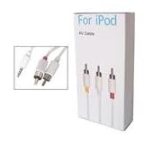 5Ft Audio / Video AV Cable For Apple iPod G5 Video, Mini, Photo and More