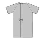 3" Overlap Patient Gown with Ties