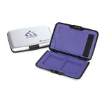 Microtech MediaVault - PC Card storage case - capacity: 4 SmartMedia cards, 1 PC Card adapter - metallic silver