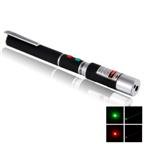 2 in 1 50mW 532nm &50mW 650nm Mid-open Red Green Laser Pointer Pen BGP0036(2 x LR1 Batteries Included)