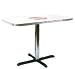 Coke Red Disc Icon Table, 24 in x 42 in Rectangular Top, 30 in Dining Height