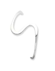 Sterling Silver Fancy Cuff Bangle Bracelet QB361"