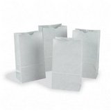 Pacon 72020 Rainbow bags, white uncoated kraft paper, 6 x 3-5/8 x 11, 100/pack