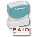 Xstamper(R) One-Color Specialty Stamp, Pre-Inked, "Paid", Jumbo, Red