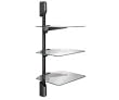 Vantage Point AXWG-03B 3-Shelf Glass Wall System (Black)