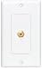 Dayton WP-1RCA Wallplate Single RCA Yellow Solder Tab