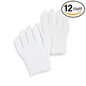 Condor 4JD01 Glove, Inspect, Cotton, Women, White, Pr, Pk12