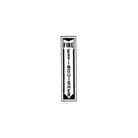 Fire Extinguisher Pressure Sensitive Sign, 4" X 18" - Fire Extinguisher