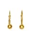 14k Yellow Ball Lever-Back Earrings