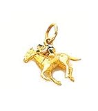 Charm - 14kt Gold Jockey & Race Horse Charm