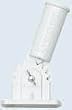Evergreen Adjustable Pole Bracket, White - Plastic