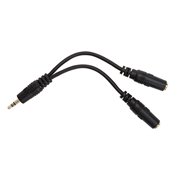 New Headphone Splitter 2 Headphones Connect Single Ipod Any Mp3 Player Two Stereo Mini Jacks