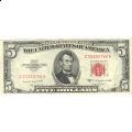 1953B red seal legal tender note, XF AU 114JEKh7ArL. SL160 1953B red seal legal tender note, XF AU