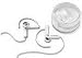 Altec Lansing iM202WHT Earphones with Case,cord Control