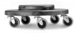 Rubbermaid Comm #2640-00 Black Trash Can Dolly