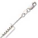 14k White Gold 18 Inch X .9 mm Box Chain Necklace