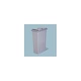 RCP9W15GRA - Slim Jim Confidential Document Container with Lid Light Gray