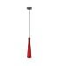 Efficient Lighting EL-501-113-RED Small, Modern, Pendant Ceiling Fixture with Red Suede Exterior, Energy Efficient