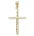 Jewelry : 14kt. Gold, Wave Cross Charm