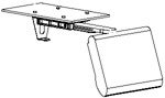 PEERLESS LCD-10W Under the Counter Arm for Sharp LCD TVs in White