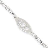 Sterling Silver Heart Baby Bracelet