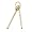 Drum Sticks Charm - Gold Plate
