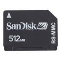SanDisk 512MB Reduced Size MultiMedia Card (RS-MMC) - SDMRJ-512-A10M