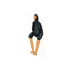 All Natural Handmade, Handpainted Crow Puppet, Small